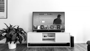 Image of a tv in living room.
