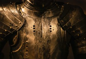 bronze medieval armor plate